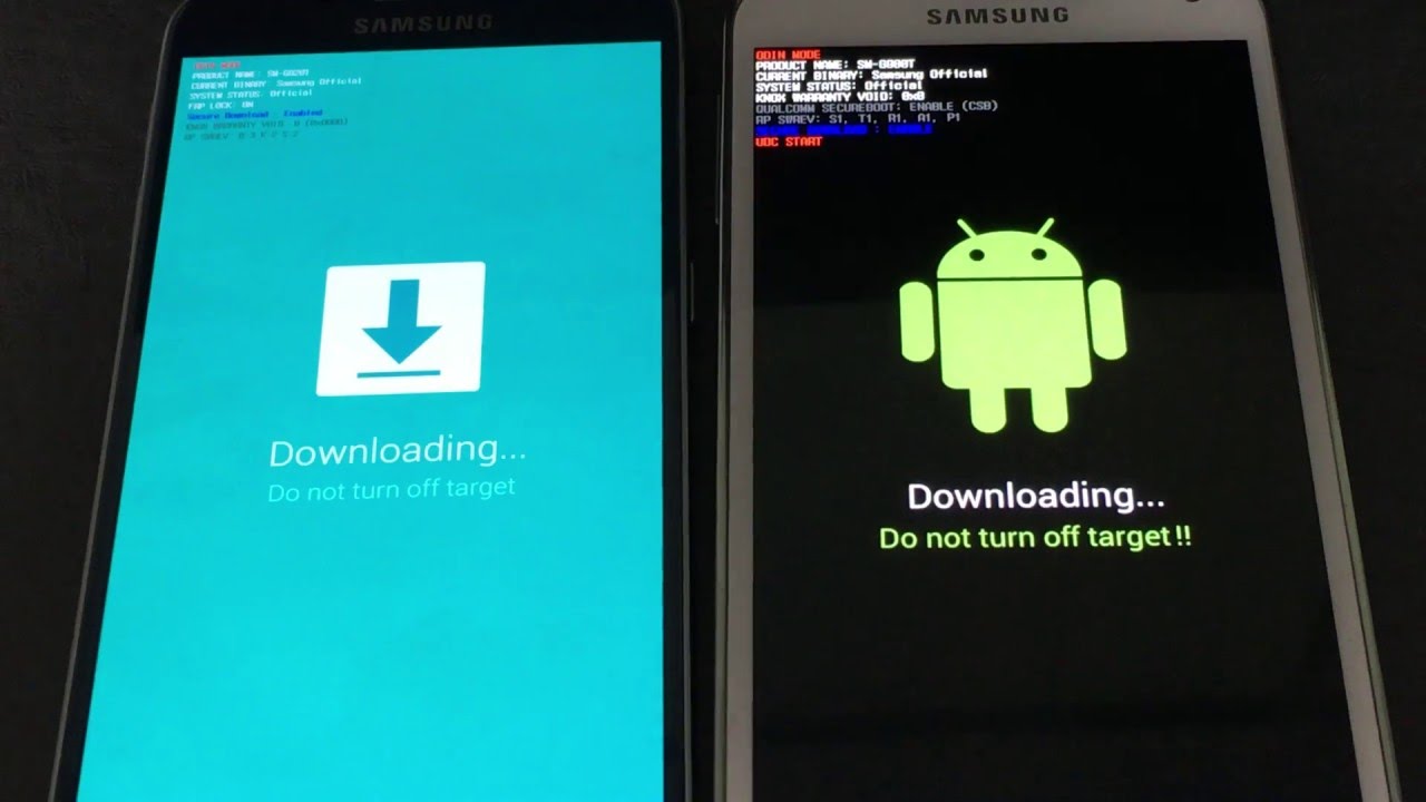 Samsung phone downloading do not turn off target message